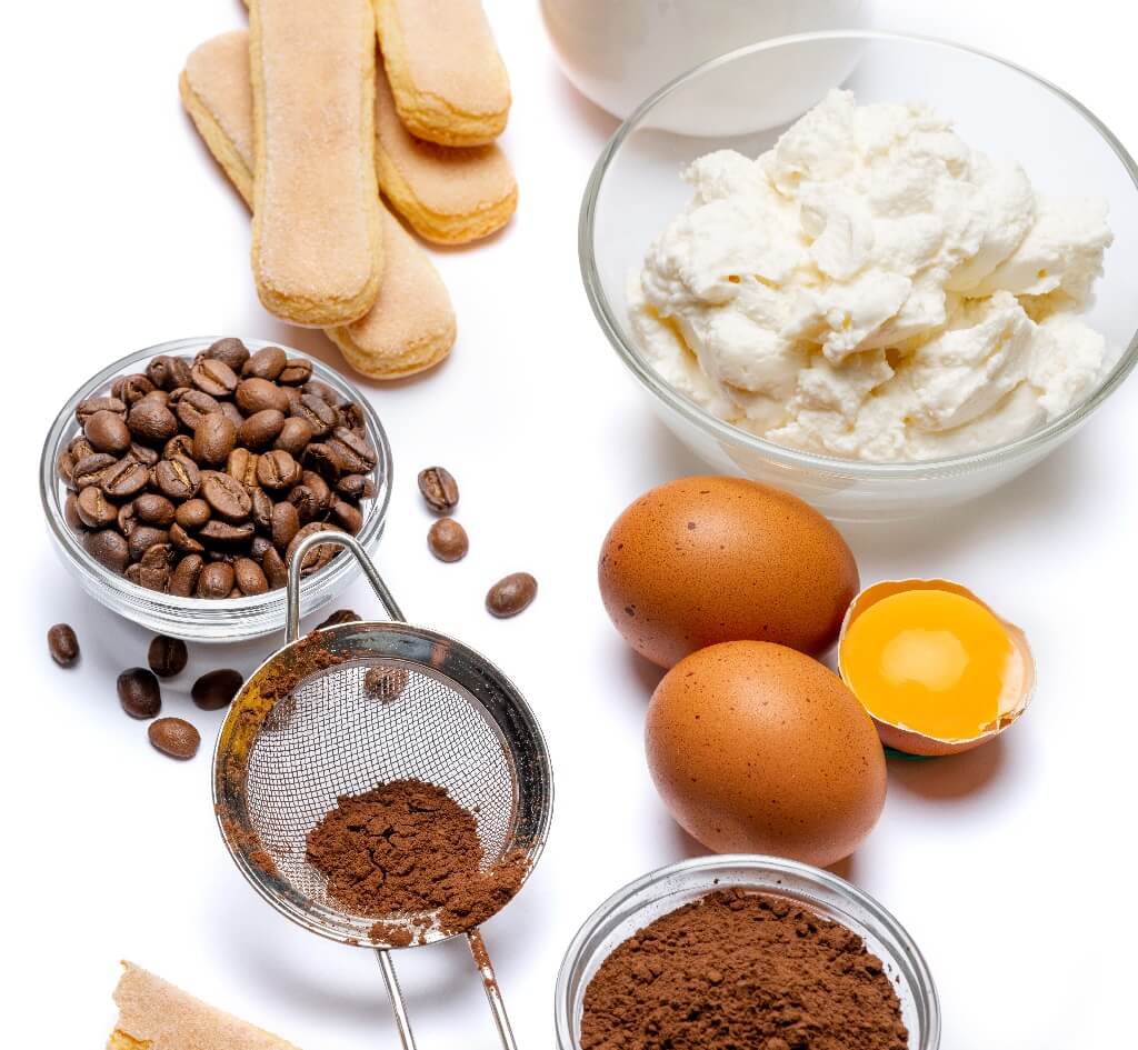 Sastojci za tiramisu kolač
